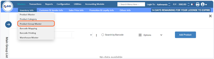 Steps to Create Edit & Manage Product Group Master - DASHBOARD OVERVIEW ...