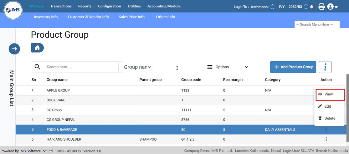 Steps to Create Edit & Manage Product Group Master - DASHBOARD OVERVIEW ...