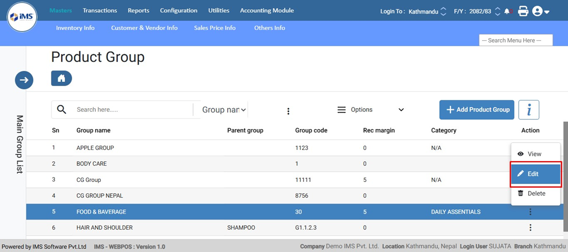 Steps to Create Edit & Manage Product Group Master - DASHBOARD OVERVIEW ...