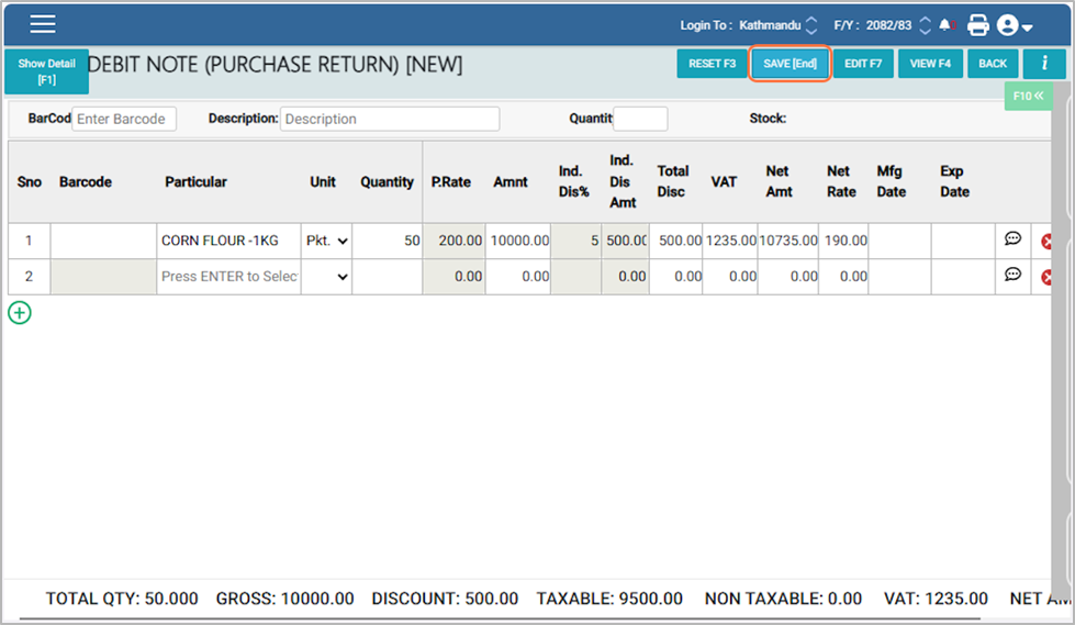 Steps To Create DEBIT NOTE (PURCHASE RETURN) With Ref PI(Purchase ...